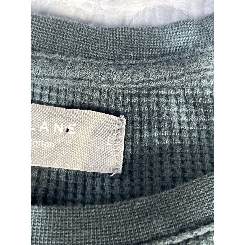 Everlane Mens Sz L Green Tie Dye T-Shirt Organic Cotton Waffle Crew Neck Shirt - Picture 5 of 6